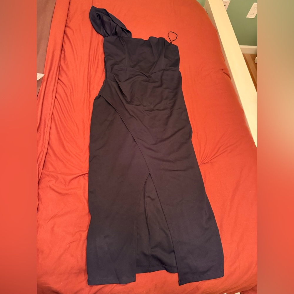 Fashion Nova Chic Black One-Shoulder Dress